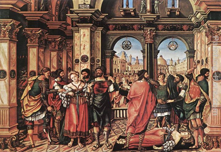 The Suicide of Lucretia painting - Jorg Breu the Elder The Suicide of Lucretia art painting